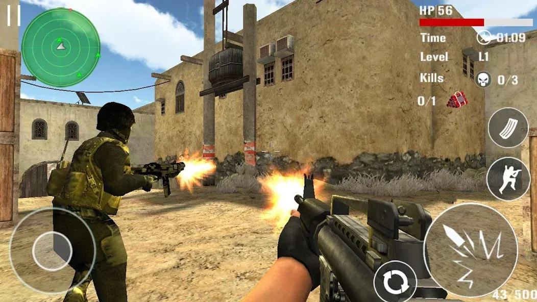 Скачать Gun Strike Shoot 3D MOD APK — Много денег — скриншот 1
