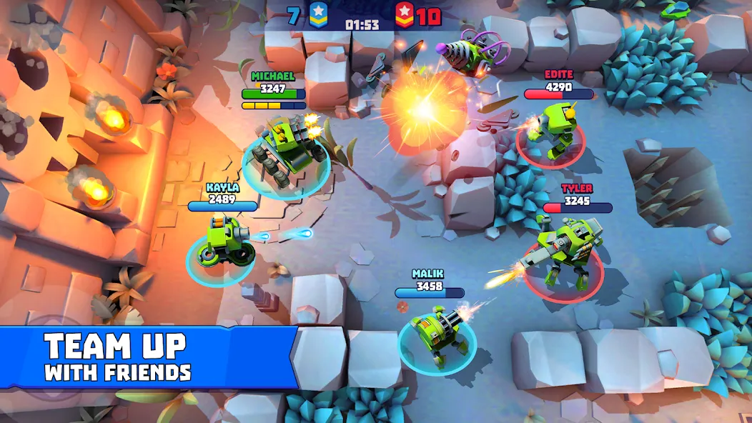 Скачать Tanks a Lot - 3v3 Battle Arena — Модификация Много денег и бессмертие — скриншот 3