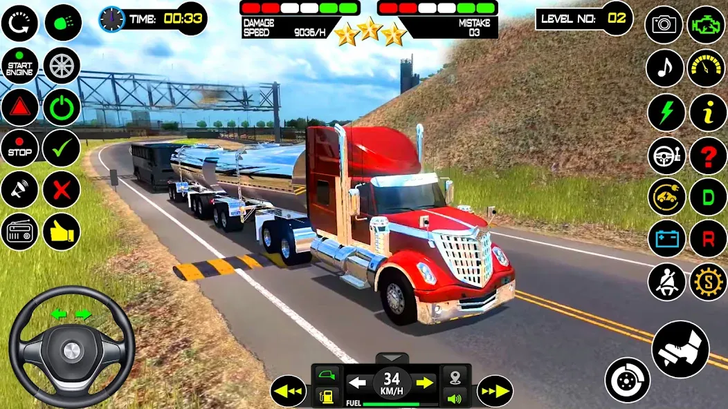 US Truck Driving Cargo Game 3D на Андроид — Много денег — скриншот 3