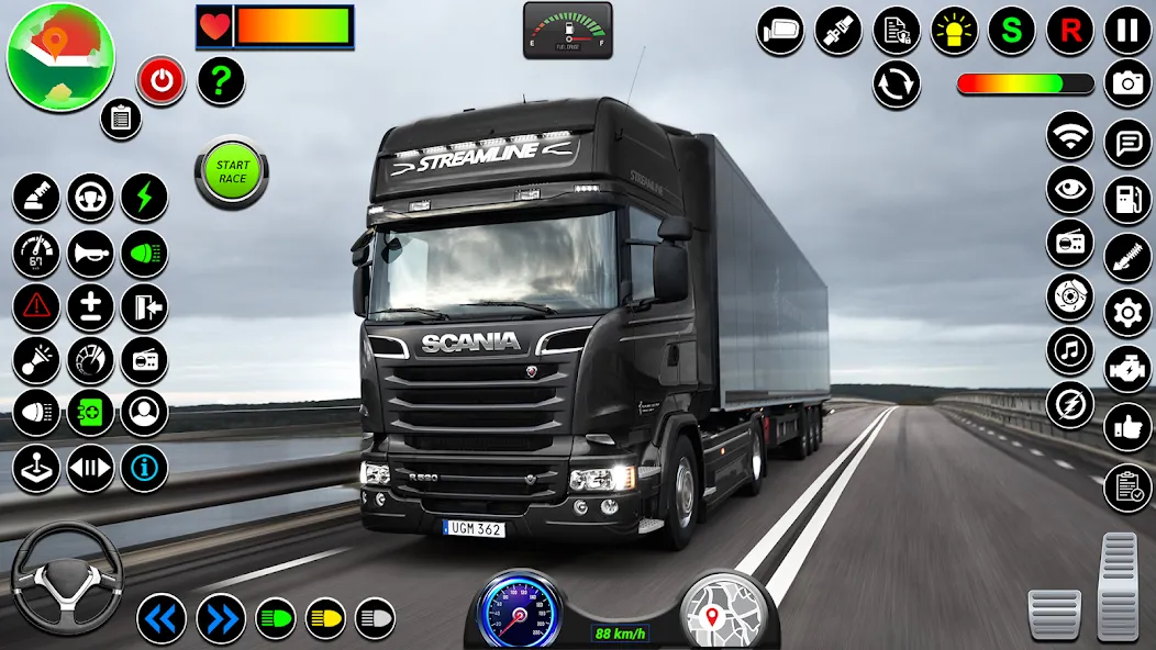 Взломанная Indian Truck Heavy Cargo Duty на Андроид — Много денег — скриншот 1 Взломанная Indian Truck Heavy Cargo Duty на Андроид — Много денег — скриншот 1