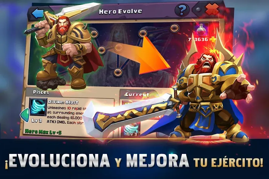 Clash of Lords 2: Español — Взломанная версия (Много кристаллов и золота) — скриншот 3