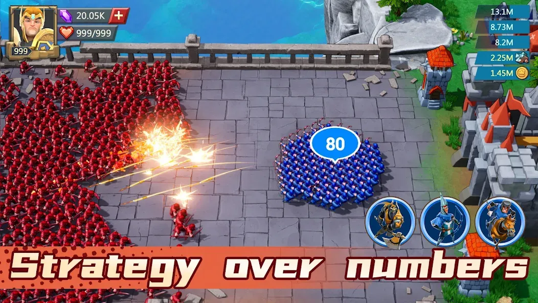 Взлом Lords Mobile: Kingdom Wars — Много денег и ресурсов — скриншот 2