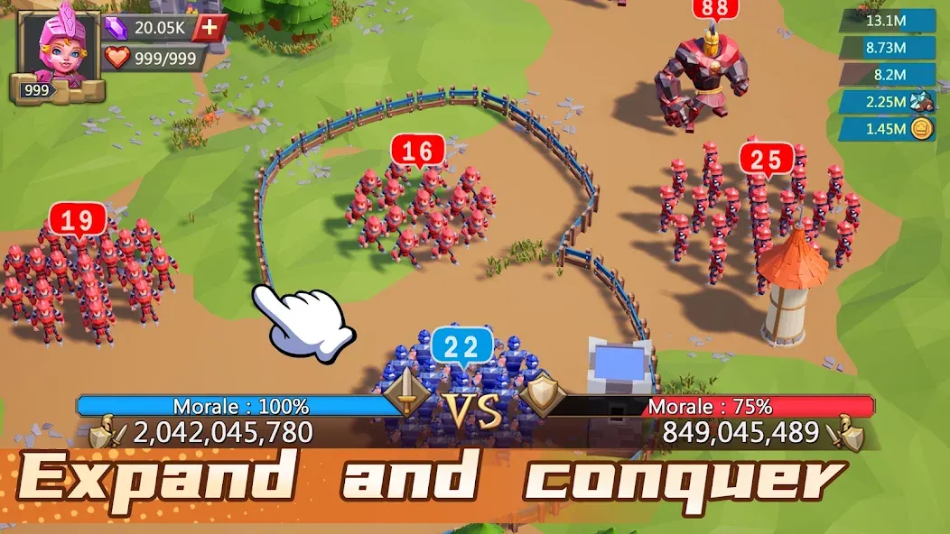 Взлом Lords Mobile: Kingdom Wars — Много денег и ресурсов — скриншот 3