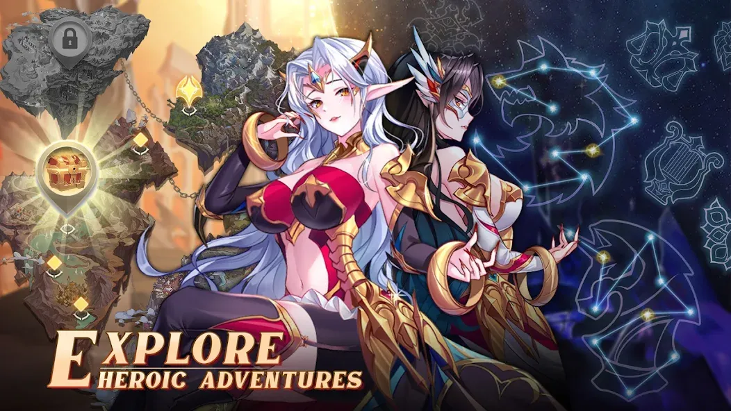 Mythic Heroes: Idle RPG — Много денег и алмазов — скриншот 5