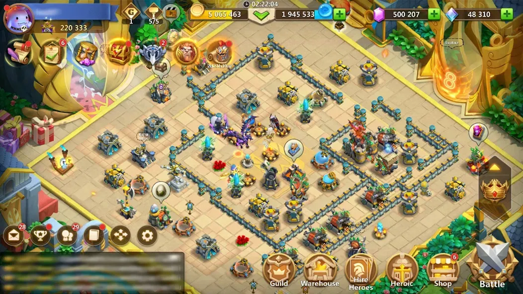 Скачать Castle Clash: World Ruler на Андроид — Взлом на много денег и кристаллов — скриншот 1