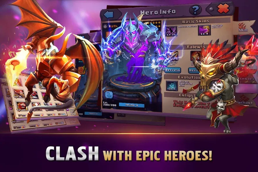 Clash of Lords: Guild Castle MOD — Много камней душ и золота на Андроид — скриншот 4