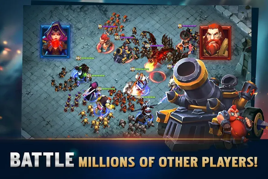 Взломанная Clash of Lords 2: Guild Castle на Андроид — Много камней и золота — скриншот 5