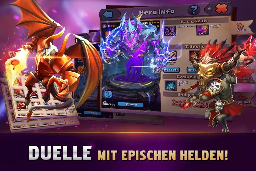 Скачать взлом Clash of Lords 2: Ehrenkampf на Андроид — Много денег и кристаллов — скриншот 4