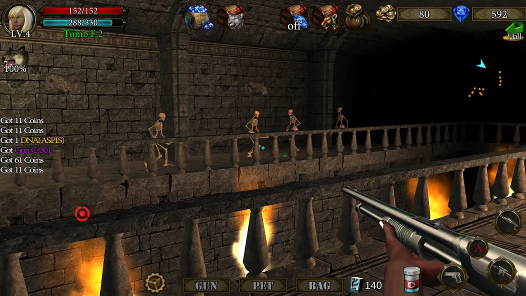 Взломанная Dungeon Shooter : Dark Temple на Андроид — Много денег — скриншот 3