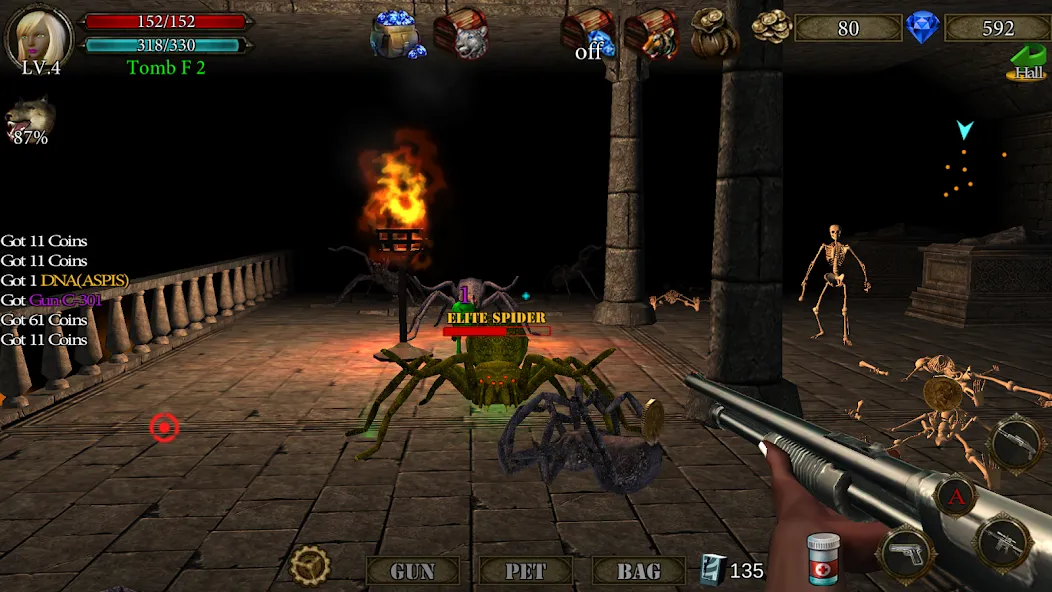 Взломанная Dungeon Shooter : Dark Temple на Андроид — Много денег — скриншот 5