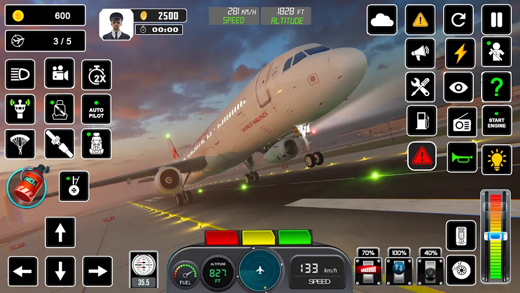 Pilot Flight Simulator Games Mod APK Много денег — Скачать на Андроид — скриншот 1