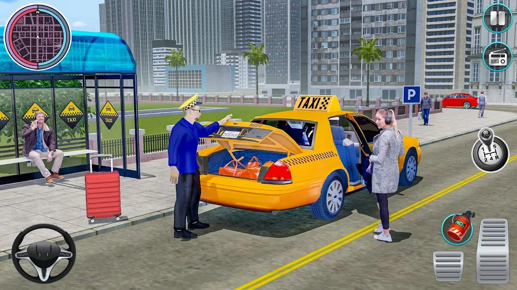 City Taxi Driving: Taxi Games на Андроид — Мод Много денег — скриншот 3