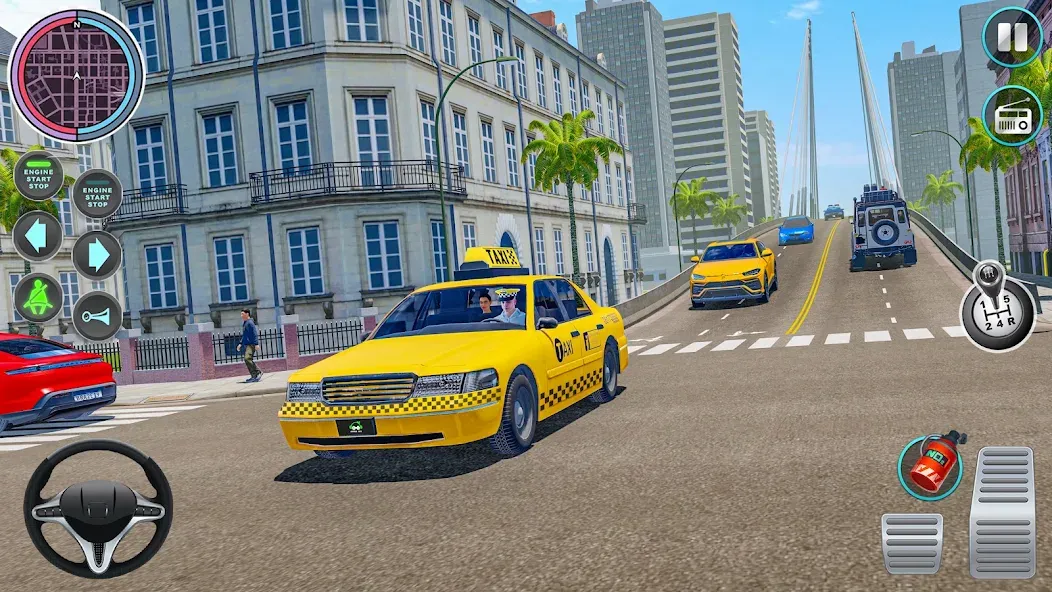 City Taxi Driving: Taxi Games на Андроид — Мод Много денег — скриншот 4