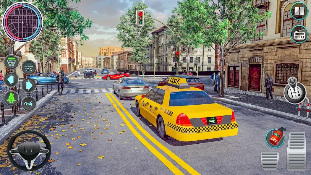 City Taxi Driving: Taxi Games на Андроид — Мод Много денег — скриншот 5