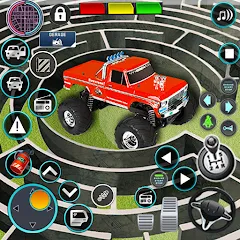 Скачать Monster Truck Maze Puzzle Game MOD APK — Много денег