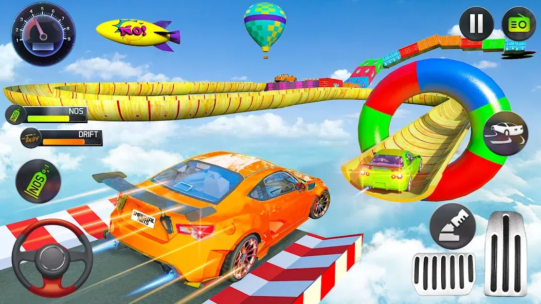 Скачать Mega Ramp Car Stunts Race Game на Android — Много денег и без рекламы — скриншот 1