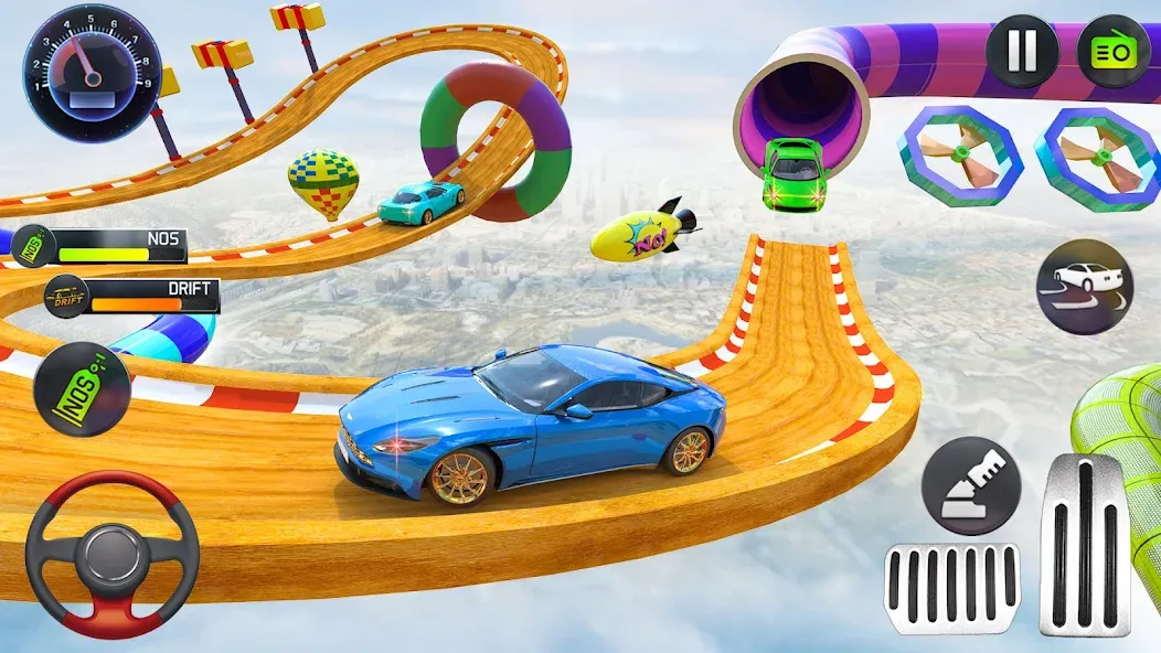 Скачать Mega Ramp Car Stunts Race Game на Android — Много денег и без рекламы — скриншот 3
