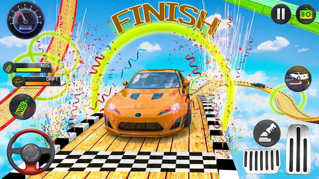 Скачать Mega Ramp Car Stunts Race Game на Android — Много денег и без рекламы — скриншот 4