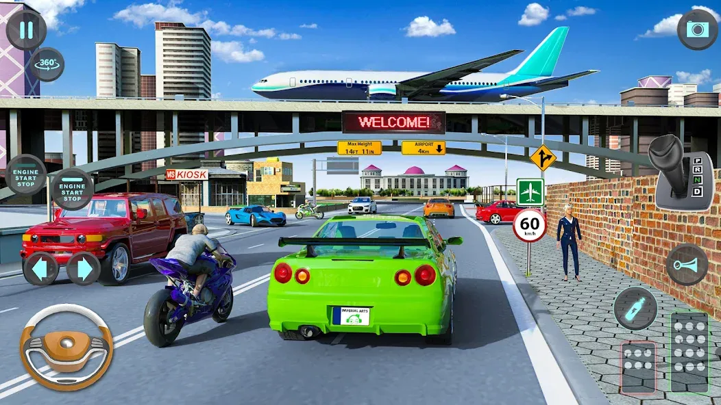 Скачать Modern Car Driving School Game на Android — Много денег — скриншот 1
