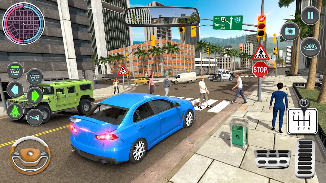Скачать Modern Car Driving School Game на Android — Много денег — скриншот 3