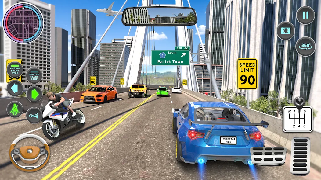 Скачать Modern Car Driving School Game на Android — Много денег — скриншот 5