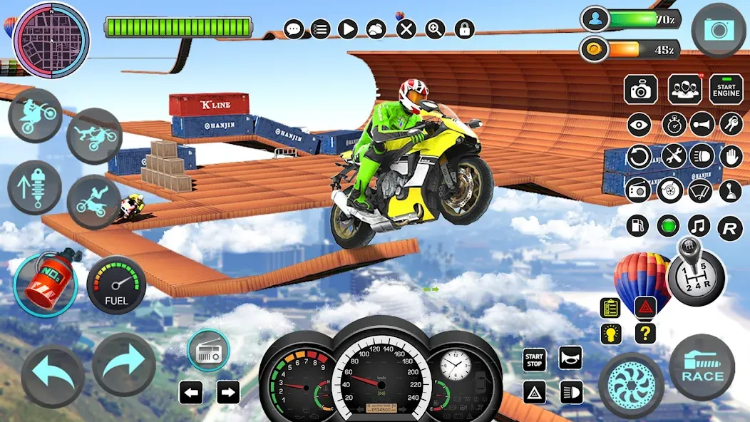 Mega Ramp Bike Stunts Games 3D MOD APK — Много денег — скриншот 5
