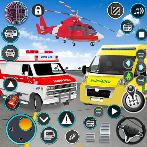 Скачать Heli Ambulance Simulator Game (Мод: Много денег) на Андроид — скриншот 1