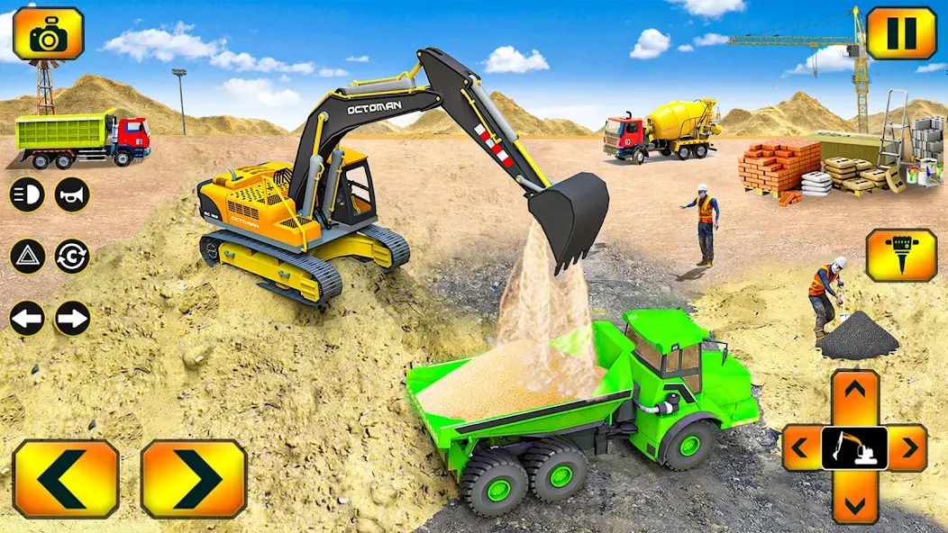 Sand Excavator Simulator Games — Мод: Мод меню (много денег) — скриншот 2