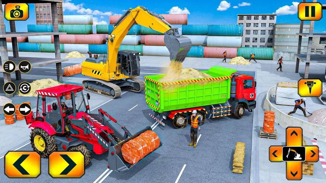 Sand Excavator Simulator Games — Мод: Мод меню (много денег) — скриншот 3