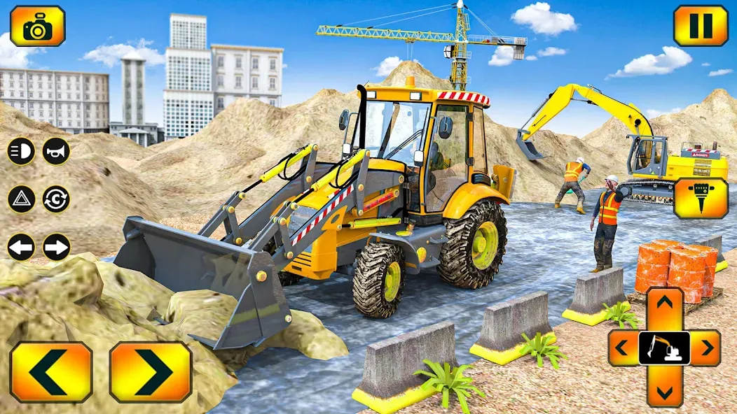 Sand Excavator Simulator Games — Мод: Мод меню (много денег) — скриншот 4