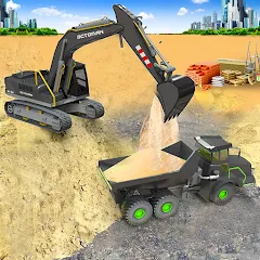 Sand Excavator Simulator Games — Мод: Мод меню (много денег)