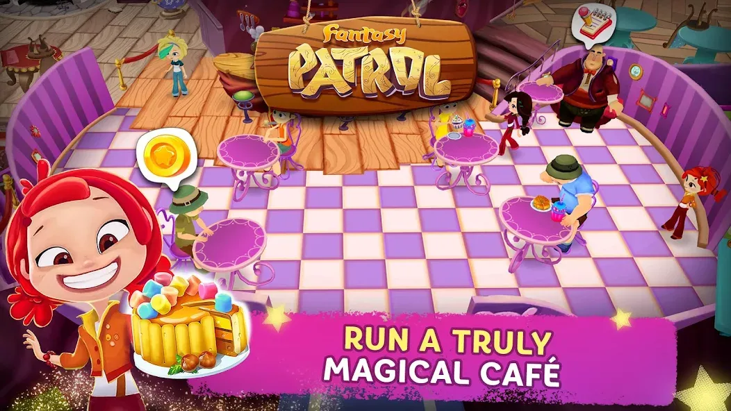 Взломанная Fantasy Patrol: Cafe на Андроид — Много денег — скриншот 1 Взломанная Fantasy Patrol: Cafe на Андроид — Много денег — скриншот 1