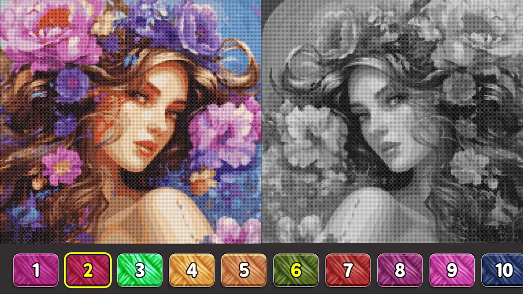 Cross Stitch: Color by Number (Мод Много денег и без рекламы) — скриншот 1