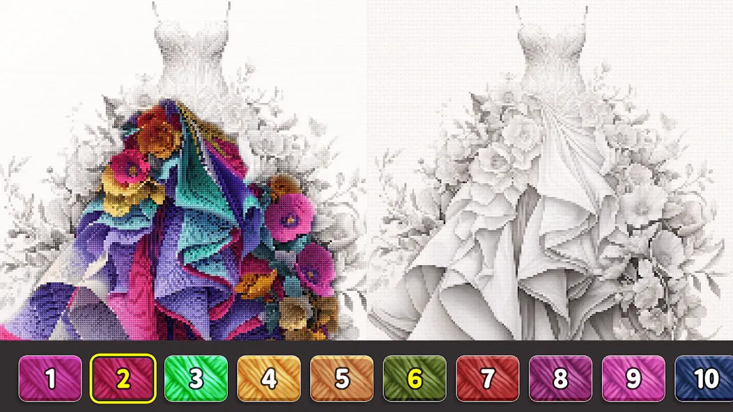 Cross Stitch: Color by Number (Мод Много денег и без рекламы) — скриншот 2
