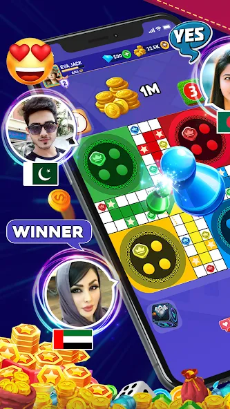 Online Ludo Game Multiplayer на Андроид — Много денег — скриншот 4