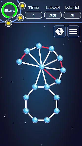 Взломанная Connect The Dots на Андроид — Много подсказок — скриншот 4