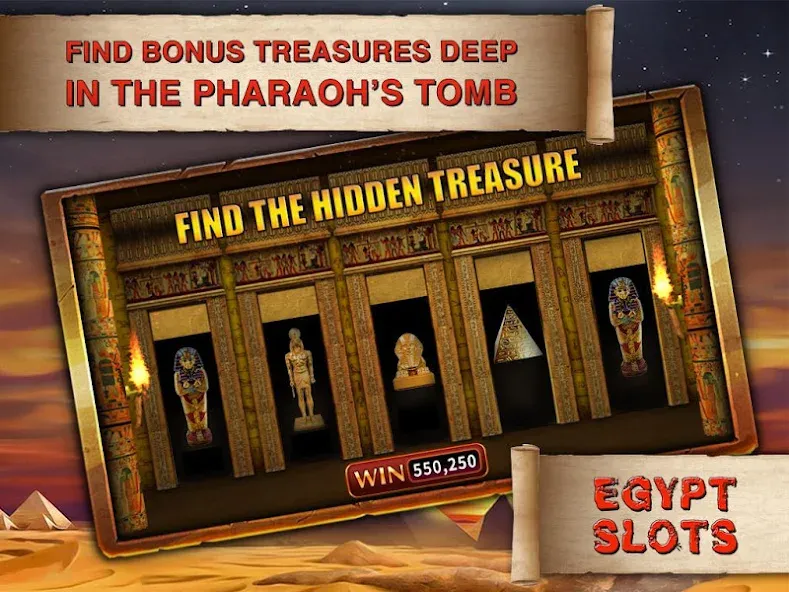 Скачать взломанную Egypt Slots Casino Machines — Много денег — скриншот 1