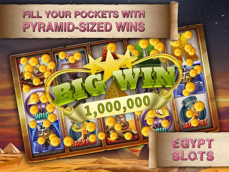Скачать взломанную Egypt Slots Casino Machines — Много денег — скриншот 4
