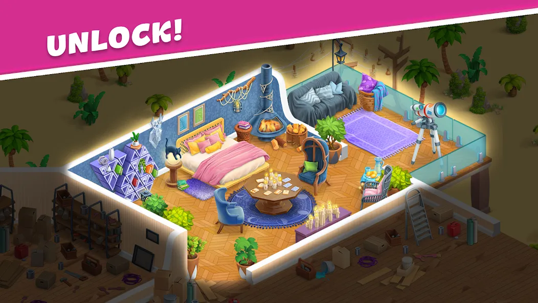 Open House: Match 3 puzzles — Мод: Много денег — скриншот 4 Open House: Match 3 puzzles — Мод: Много денег — скриншот 4