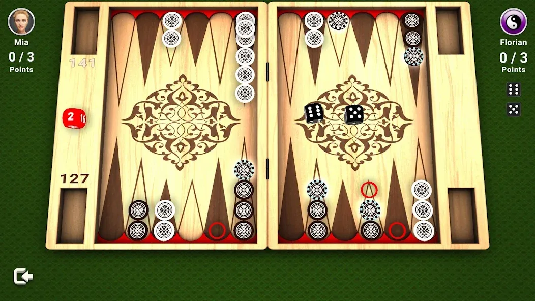 Backgammon - Board Game (Мод Все доски разблокированы) — скриншот 2