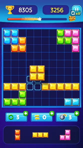 Block Puzzle - Gem Block — Мод: Много денег — скриншот 4