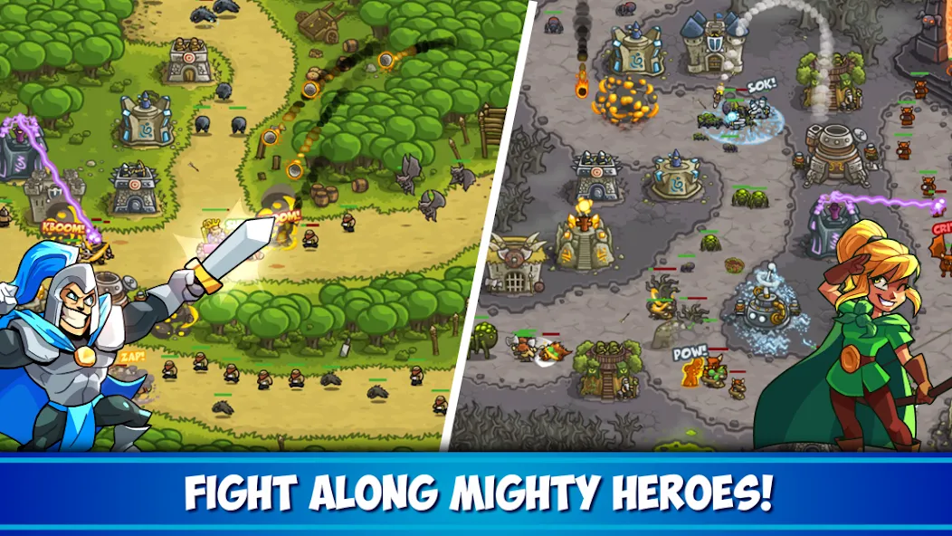 Скачать взлом Kingdom Rush Tower Defense TD на Андроид — Много денег — скриншот 3