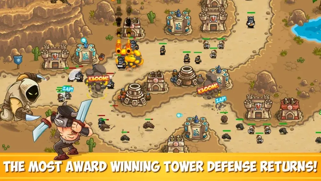 Взломанная Kingdom Rush Frontiers TD на Андроид — Много денег — скриншот 1