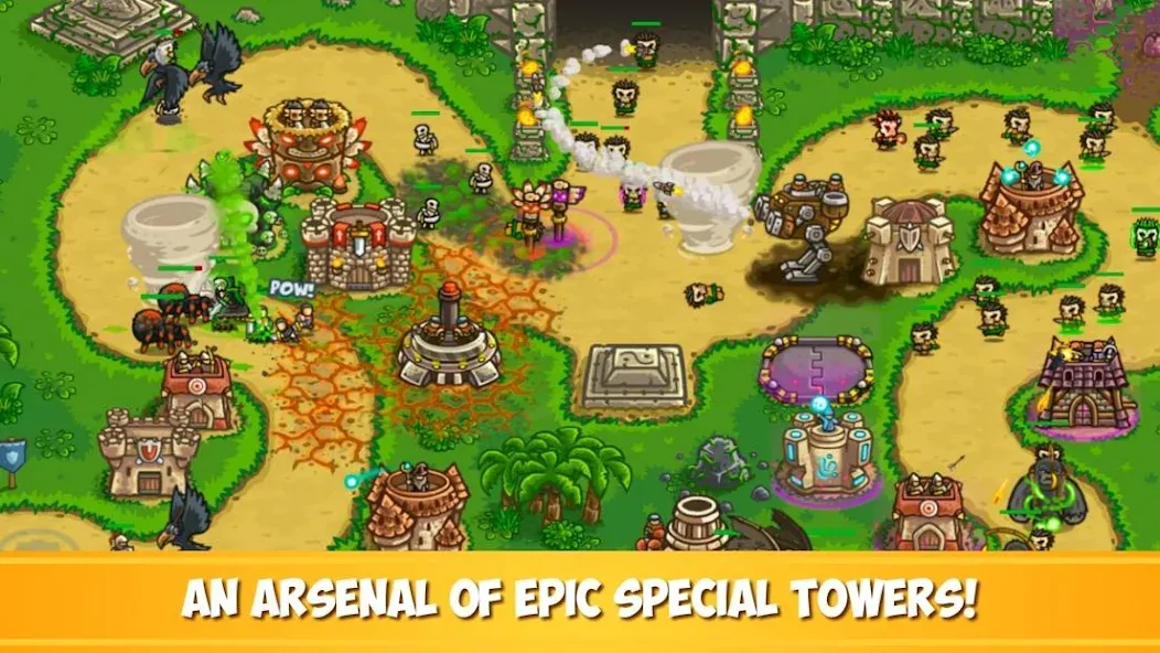 Взломанная Kingdom Rush Frontiers TD на Андроид — Много денег — скриншот 4