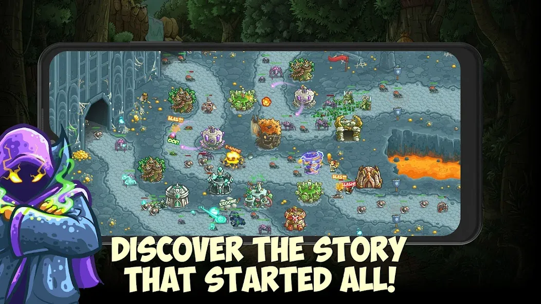 Kingdom Rush Origins TD MOD APK — Много денег и кристаллов — скриншот 5