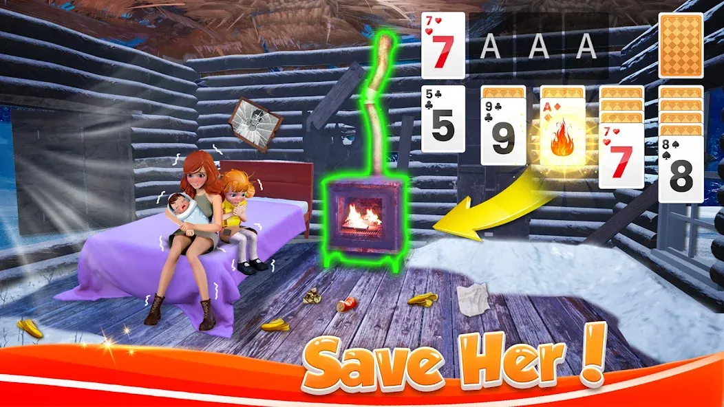 Скачать Solitaire Home Design MOD APK — Бесконечные звезды и монеты — скриншот 1