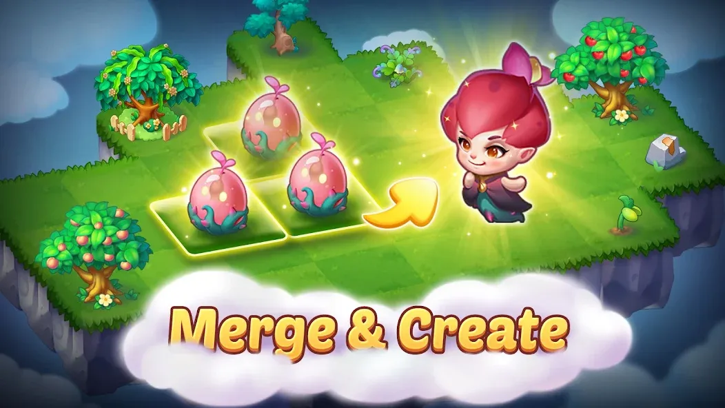 Merge Tales - Merge 3 Puzzles — Мод: Много денег и кристаллов — скриншот 1