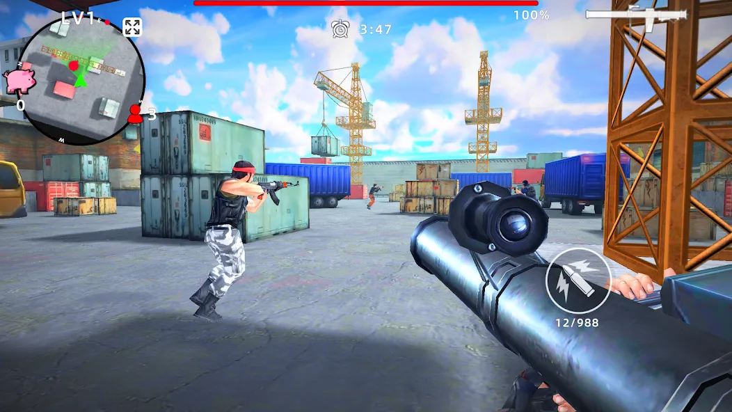 Взлом Gun Strike: FPS Shooter Game — Много денег и бесконечные патроны — скриншот 5