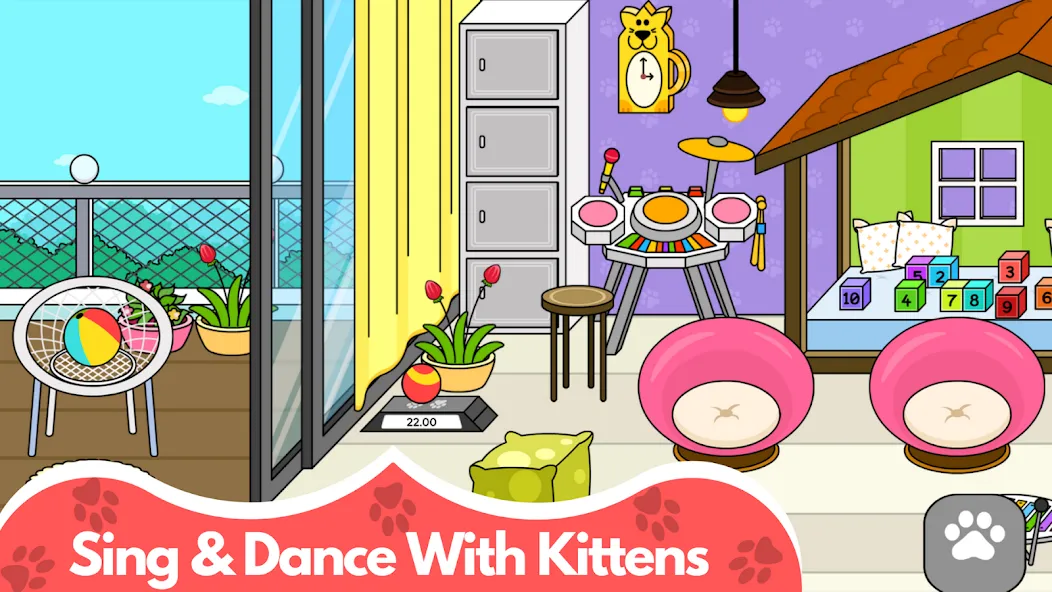 My Cat Town - Cute Kitty Games на Андроид — Мод Много денег — скриншот 4