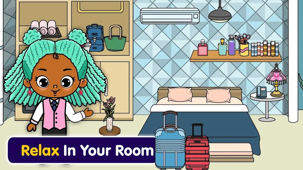 Tizi Town - My Hotel Games MOD — Все открыто на Андроид — скриншот 1